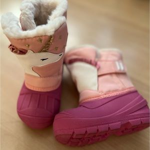 Cat & Jack kids Unicorn Snow boots size 6